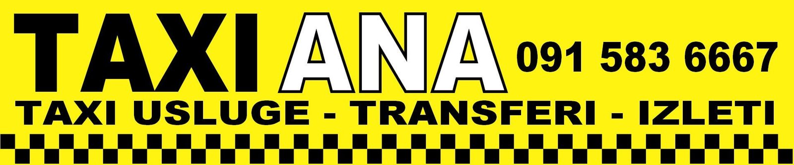 Taxi Ana Vodice - taxi usluge, transferi i izleti. Tel. 091 583 6667